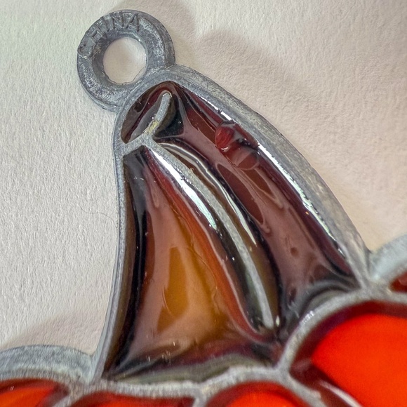 EUC Vintage 70s Fall Harvest Pumpkin Suncatcher Ornament 🎃🍁 - Picture 5 of 5